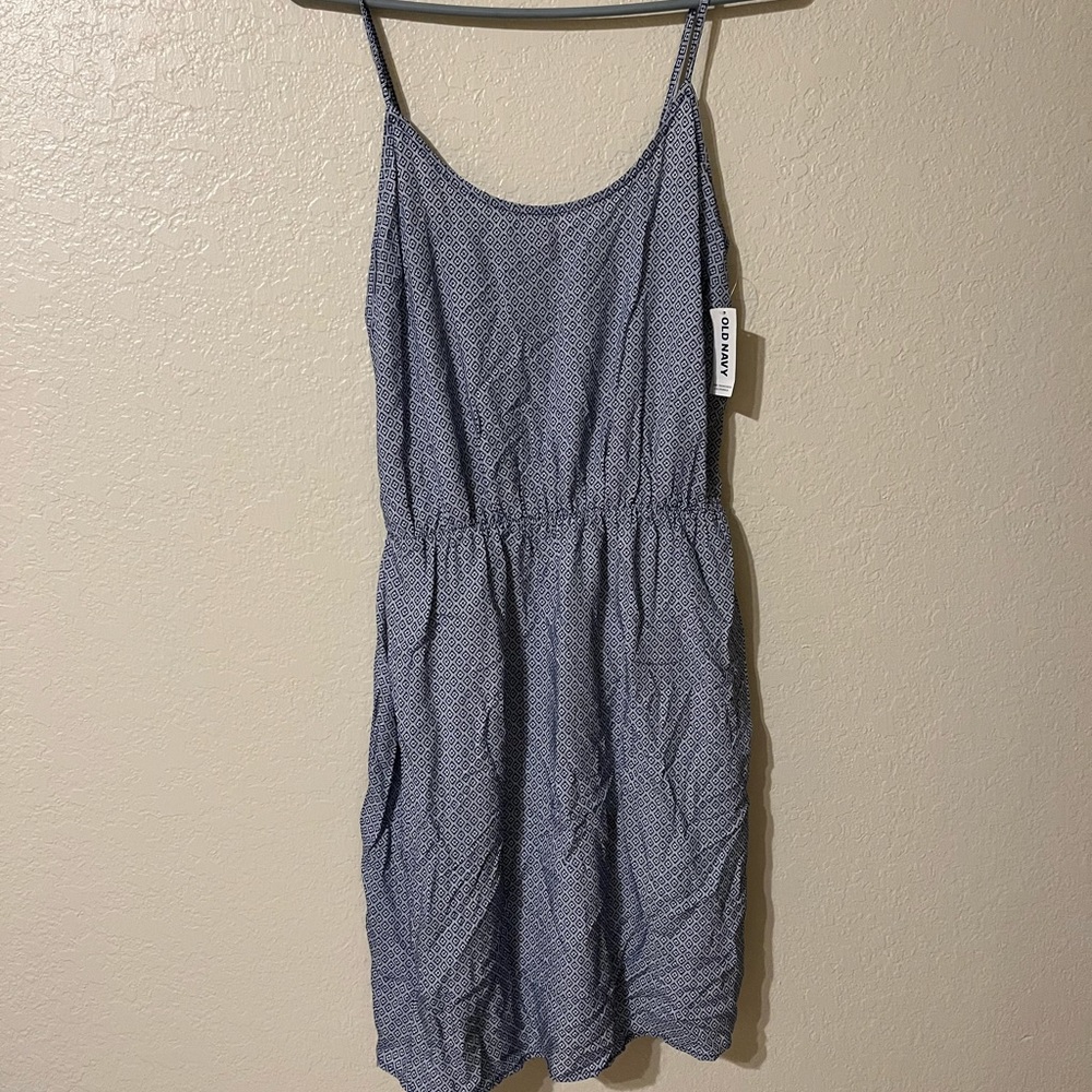 Lightweight cami dress 👗 old navy. NWT rich royal blue and white.